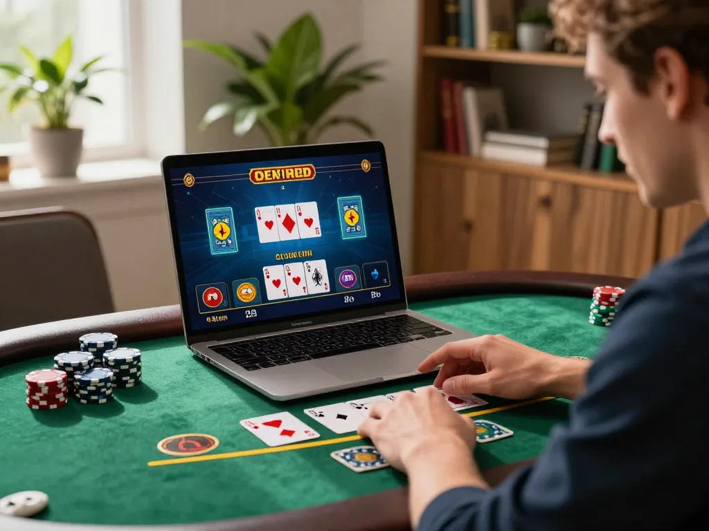 Engaged player exploring SHBET800's live dealer blackjack experience on a sleek laptop.