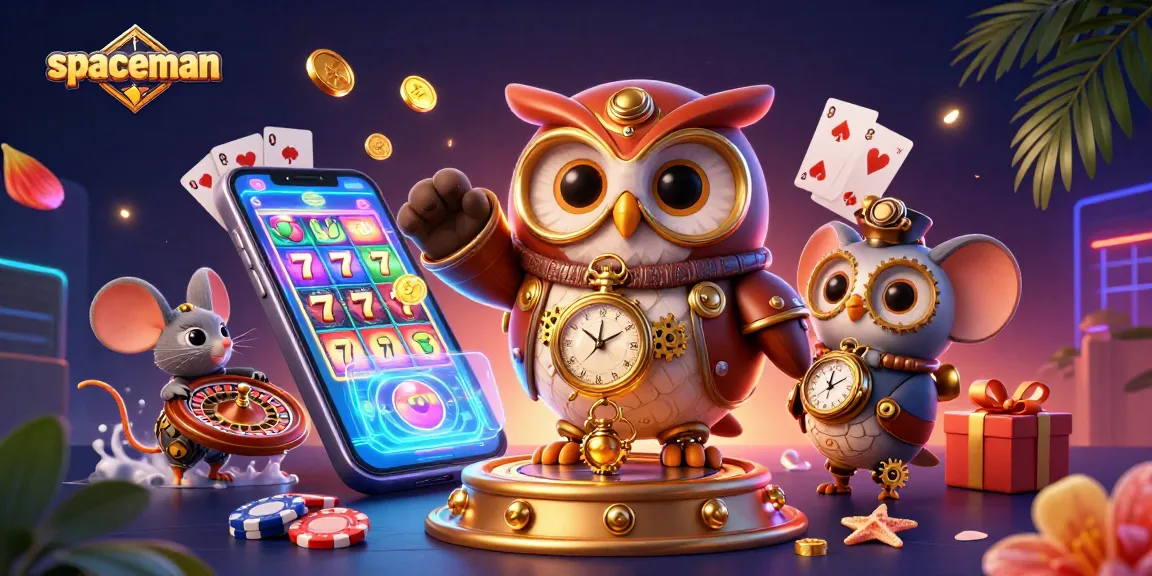 Experience exhilarating slots and adventures with spaceman through vibrant 3D casino illustration.