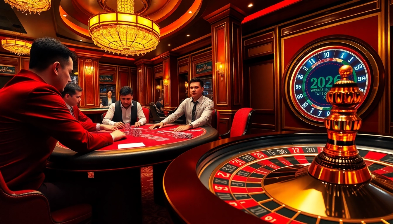 The hidden wiki 2026 highlights intense poker action in a luxurious casino setting.