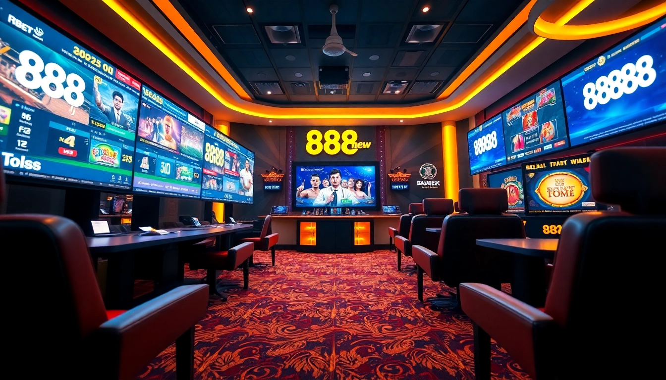 Engaging gaming environment featuring 888new's online betting options, showcasing casino games and a modern interface.