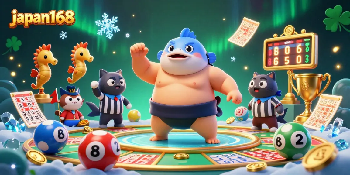 Engage with the vibrant lottery excitement at japan168, featuring dynamic 3D characters and game elements.