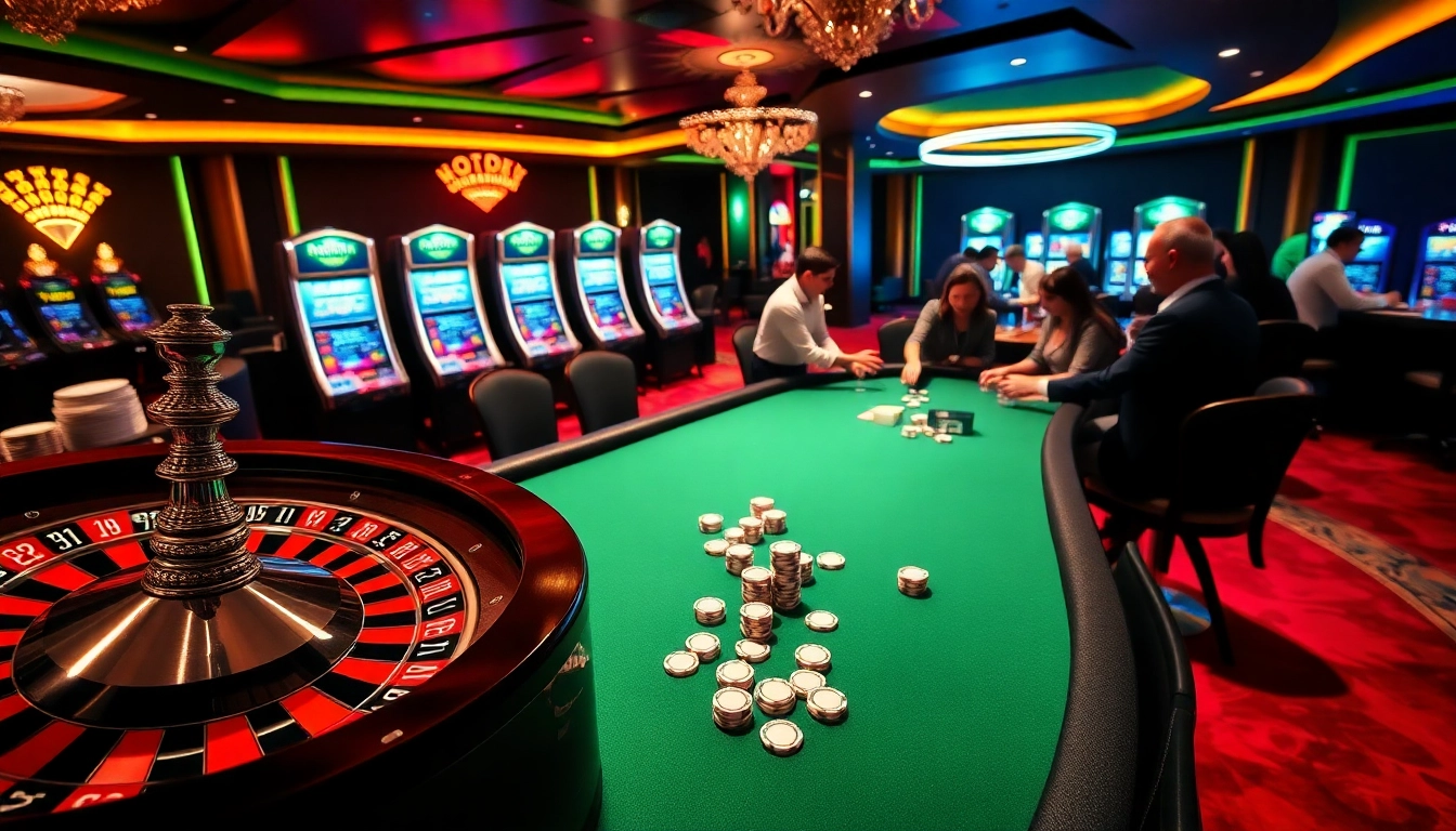 Vivez le frisson du meilleur casino en ligne avec une action de jeu dynamique et un décor luxueux.