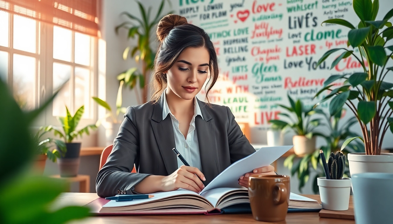 Capture the essence of Life in a Break Down with a woman reflecting in a tranquil workspace.