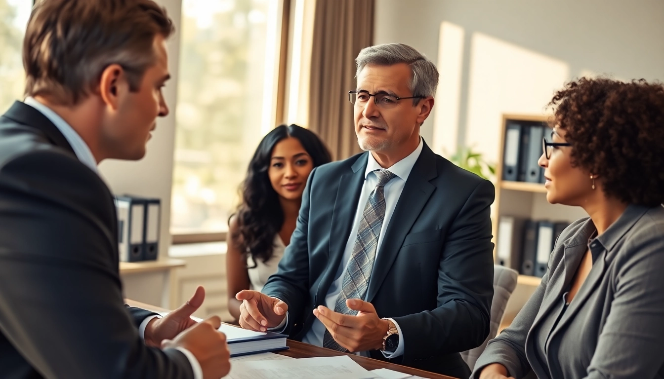 Consult with a Palm Harbor Family Lawyer in a professional office setting, fostering trust and legal support.