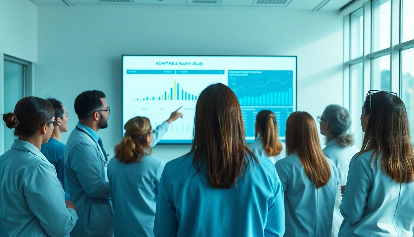 Highlighting the collaboration of researchers in the ADAPTABLE Aspirin Study showcasing key findings.