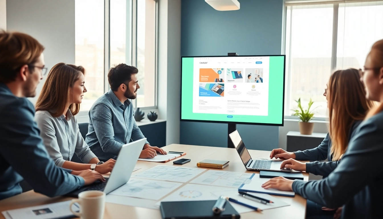 Marketing strategies discussed by a web design agency team enhancing user experience.