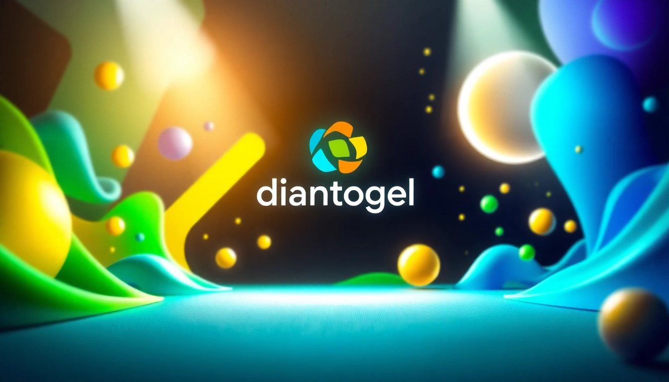 Jelajahi fitur menarik di diantogel dengan latar belakang berwarna cerah.