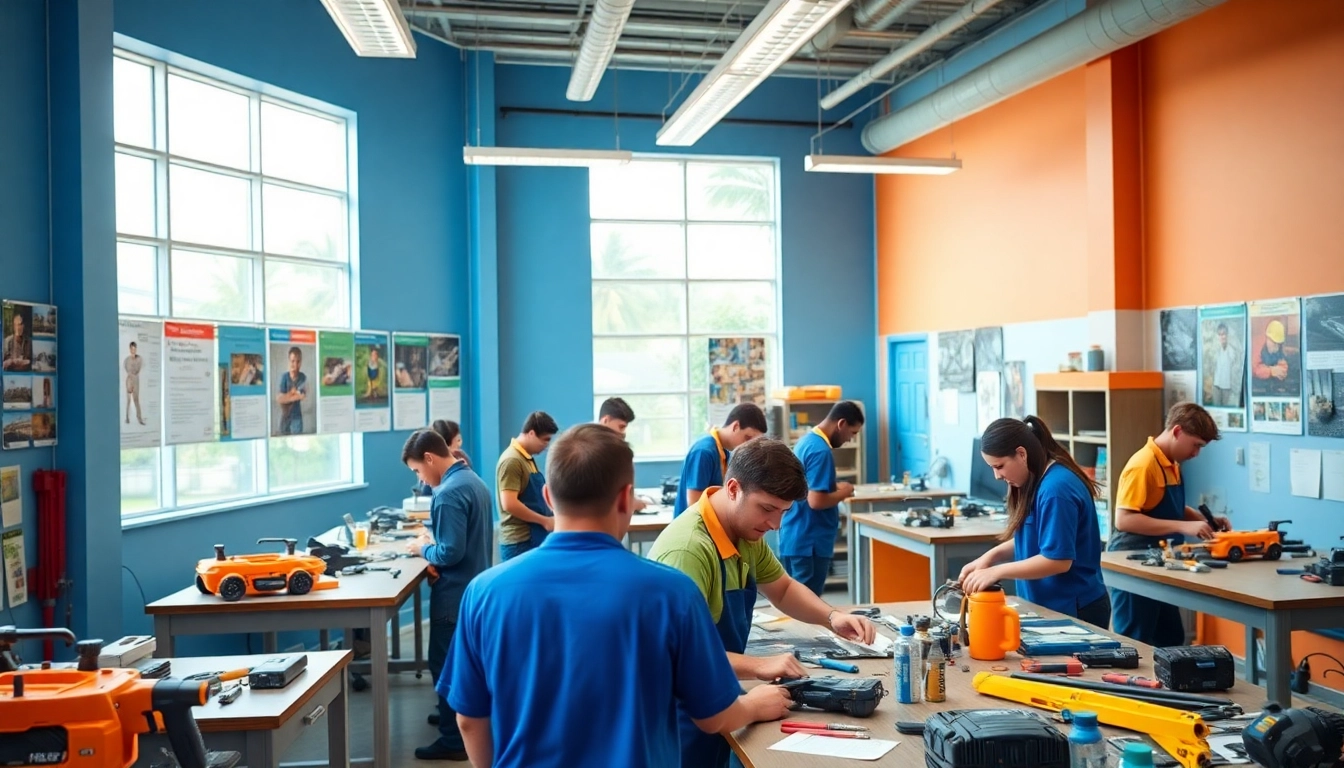 Students participating in trade schools oahu, engaged in hands-on learning and collaboration.