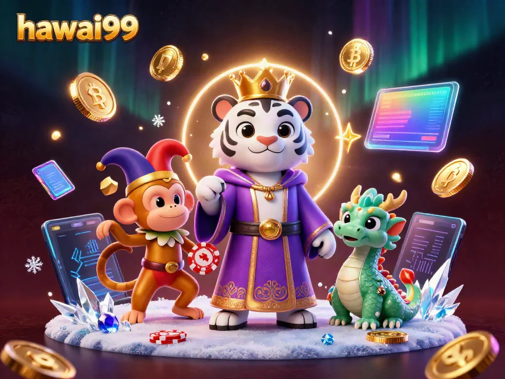 Experience the thrilling world of hawai99 with vibrant casino elements and characters.