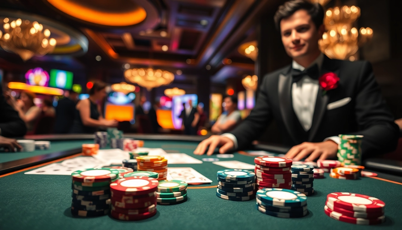 Menggoda pemain dengan permainan idn poker di kasino yang meriah.