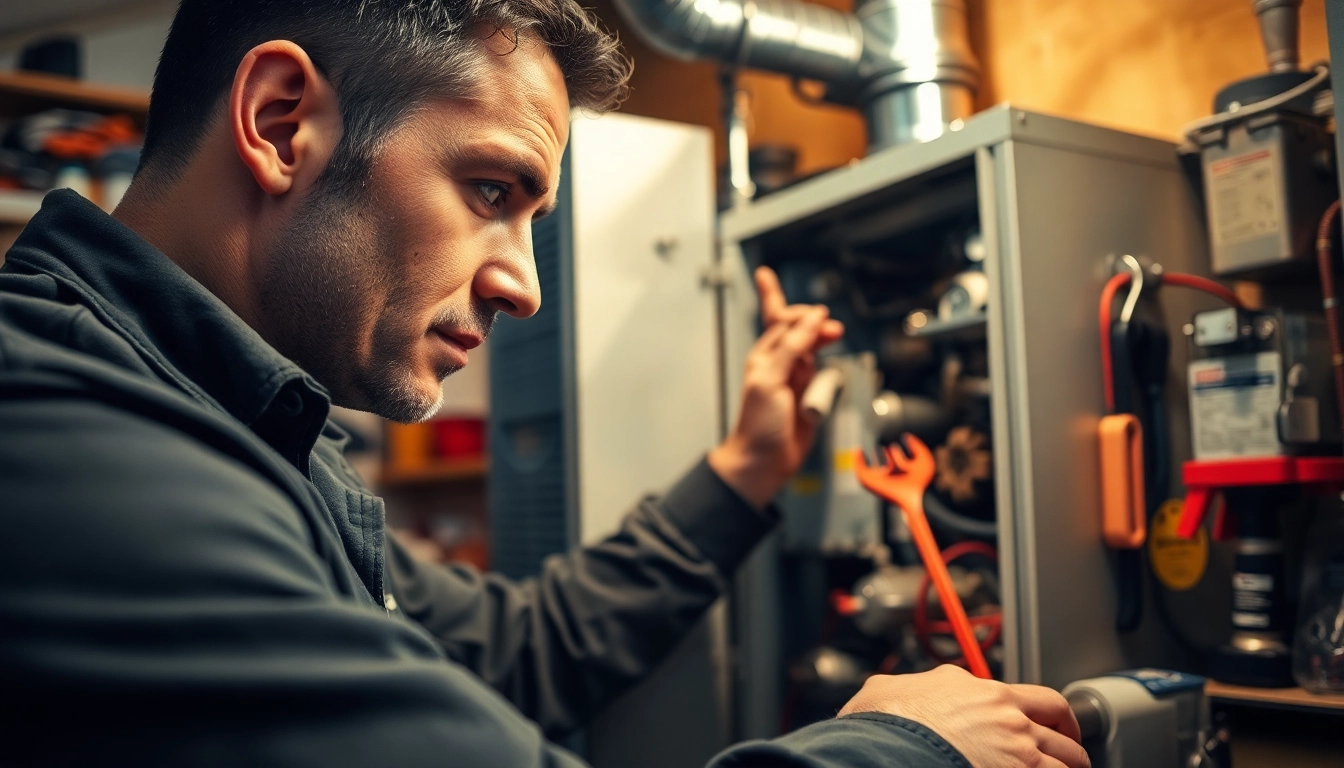 Expert technician handling furnace repair patterson ny in a home setting.