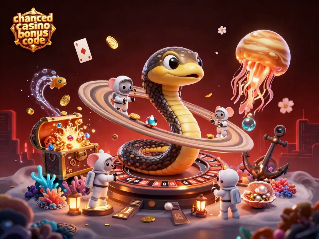 Experience thrilling gameplay with chanced casino bonus code at dynamic cosmic casino scene.
