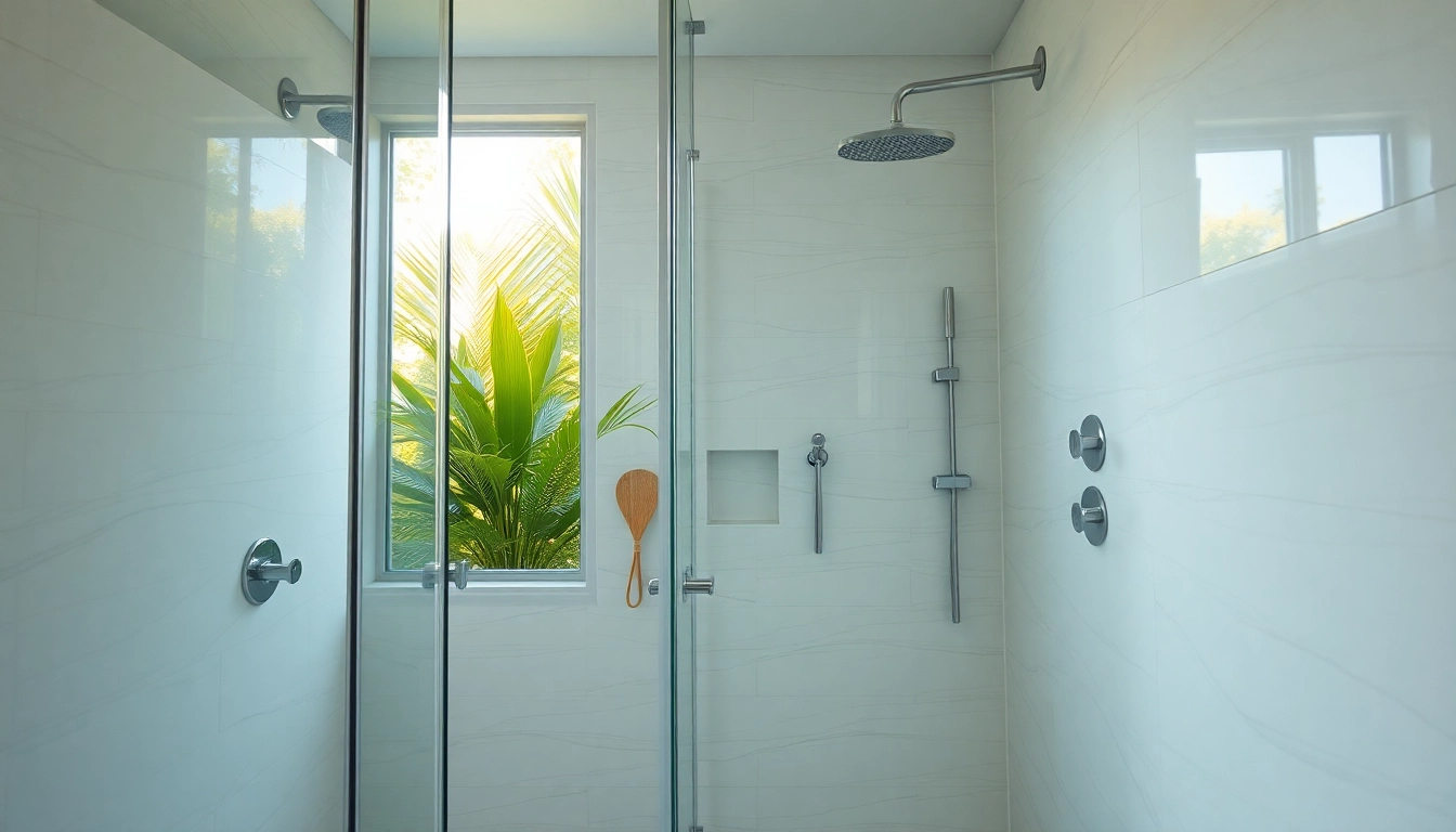 Experience elegant showers au with modern features and relaxing ambiance in a beautifully designed bathroom.