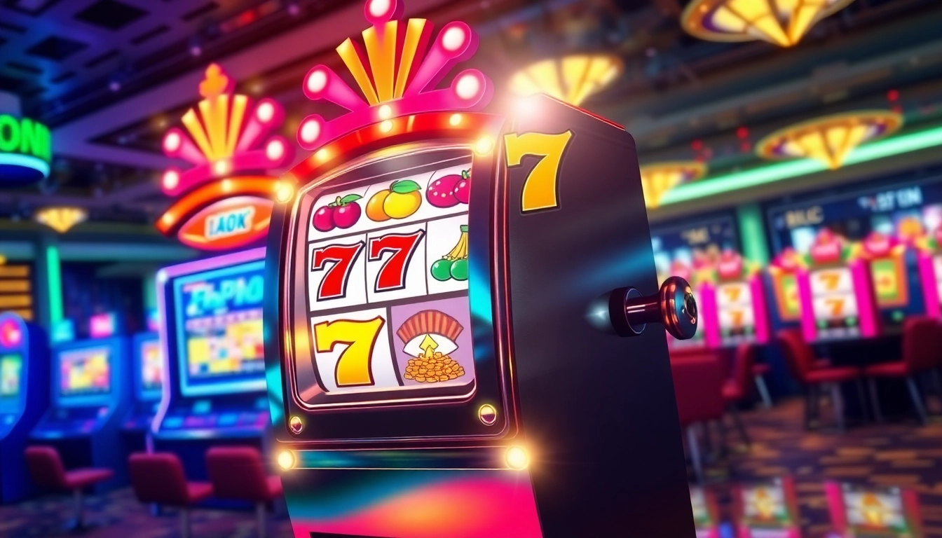 Menangkan slot gacor dengan mesin slot di kasino ceria, penuh warna dan simbol menarik.