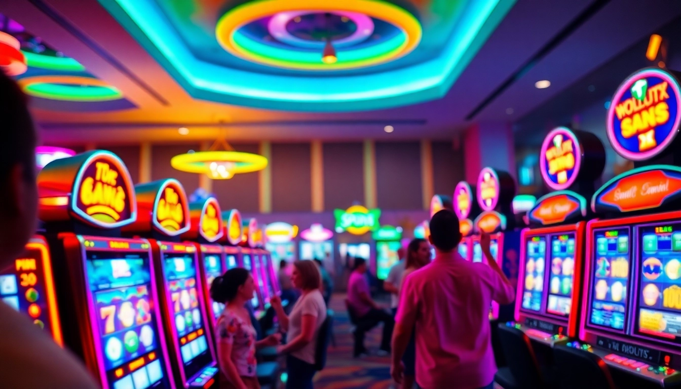 Masyarakat berlaga dengan slot online fixplay666 yang menarik di latar berwarna cerah.