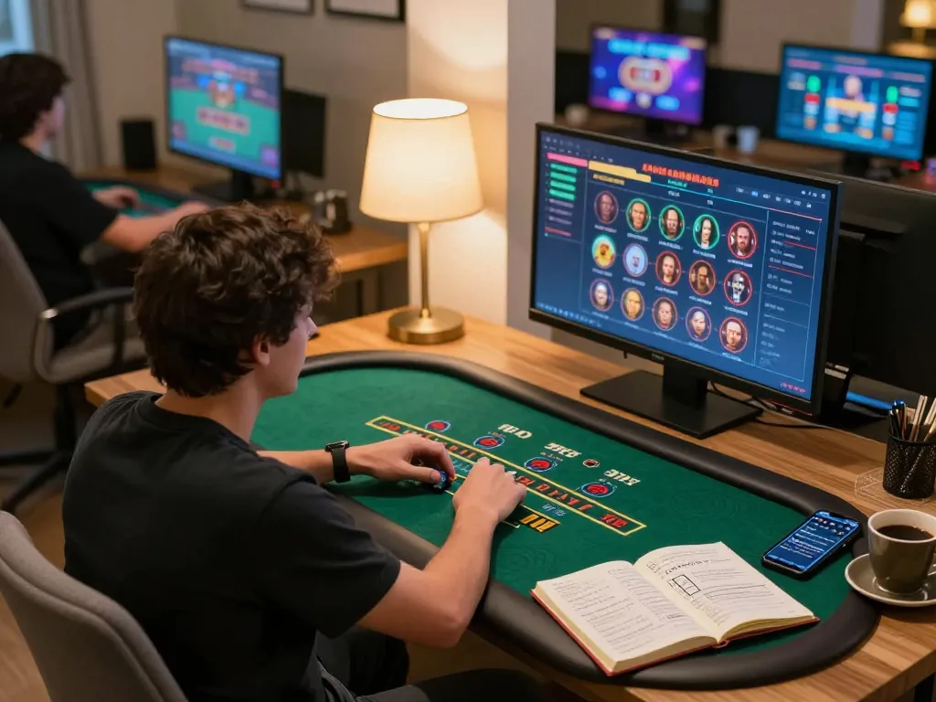 open88 nhà cái player enjoying live blackjack at home with strategy notes