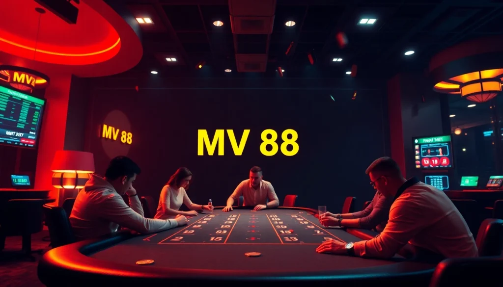 The MV 88 showcased in an engaging online gambling setting, highlighting safe USDT transactions.