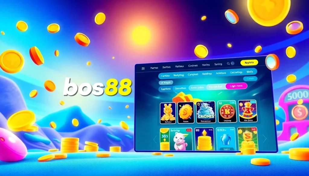 Mengakses bos88 dengan antarmuka permainan slot yang menarik dan penuh warna.