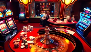 Players engaging with games at https://xx88.pizza/, highlighting casino tables and excitement.