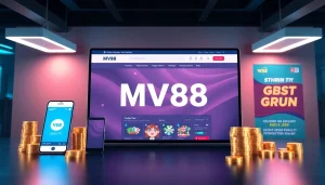 MV 88 online gambling interface showcasing safe transactions and promotions.