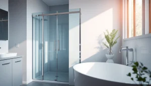 Profitez de la paroi de douche élégante qui s'harmonise avec votre salle de bains moderne.