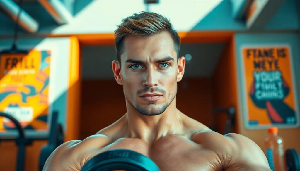 Showcase of vitality in an athlete emphasizing HGH FOR SALE benefits in a dynamic gym.