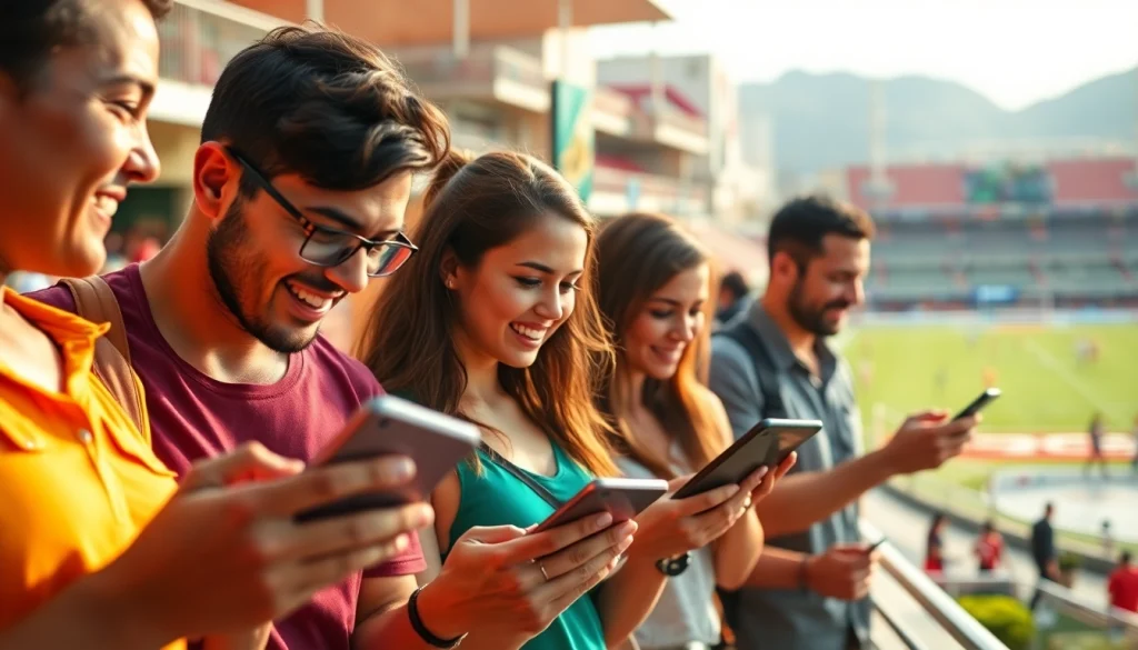 Discover the excitement of the best sports betting sites for Mexico with diverse bettors engaged in action.