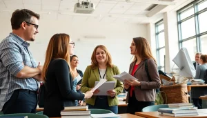 Encourage interactive learning and collaboration in Education with engaged teachers and students.