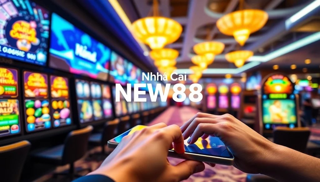 Experience thrilling gaming opportunities with Nhà Cái NEW88 on a dynamic online interface.