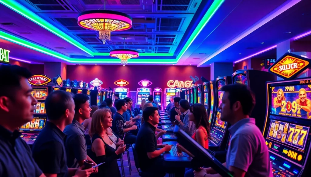 Menangkan slot gacor dengan pemain yang bersemangat di lingkungan kasino yang cerah.