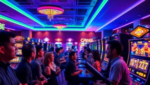 Menangkan slot gacor dengan pemain yang bersemangat di lingkungan kasino yang cerah.