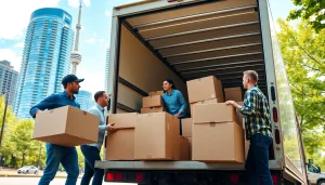 Toronto moving company professionals efficiently loading a truck in the city