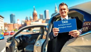 Book a taxi Nottingham to Birmingham Airport with professional service and modern vehicle