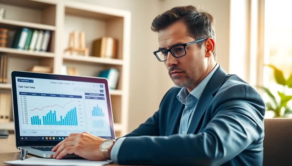 신용카드 현금화 방법을 분석하는 금융 컨설턴트의 모습