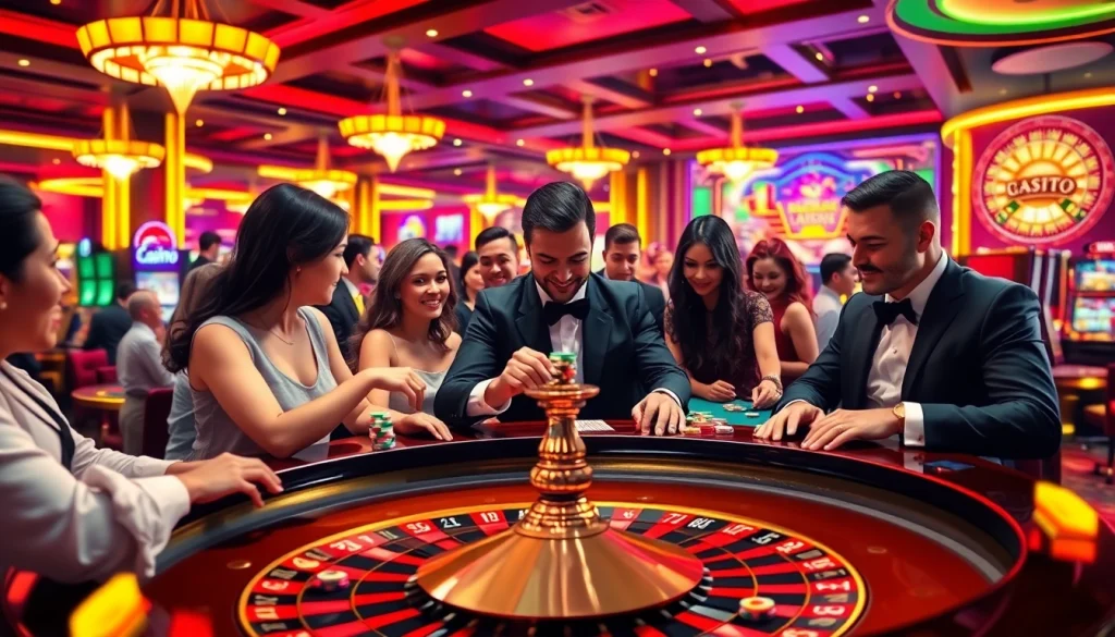 Experience thrill at https://mm88.vegas/ with players enjoying a lively casino game.