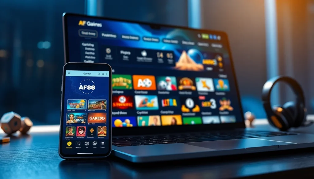 AF88.com online betting platform showcasing user-friendly design and diverse gaming options.