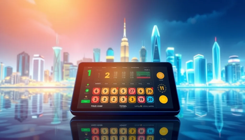 Menggambarkan gonjang-ganjing togel online dengan elemen digital interaktif yang menarik