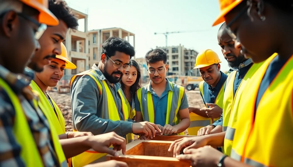 Construction apprenticeships carolinas promoting teamwork and skill-building on a job site.