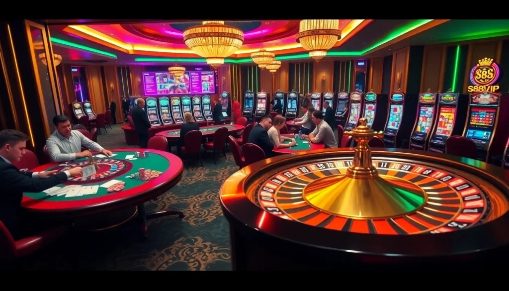 Experience high-stakes betting at S88VIP's luxurious casino filled with vibrant games and professional dealers.