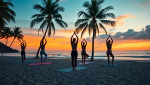 orbitnix.com에서 요가 수업을 수업하고 있는 평화로운 웰니스 리트리트 모습