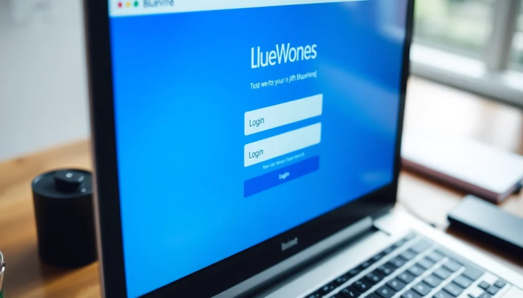 BlueVine login screen showing secure account access details and user-friendly design.