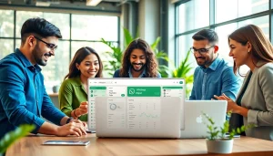 Understanding What is a CRM for WhatsApp through a team working on a digital dashboard