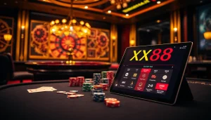 Experience the luxury of XX88 casino gaming with elegant tables and vibrant action.