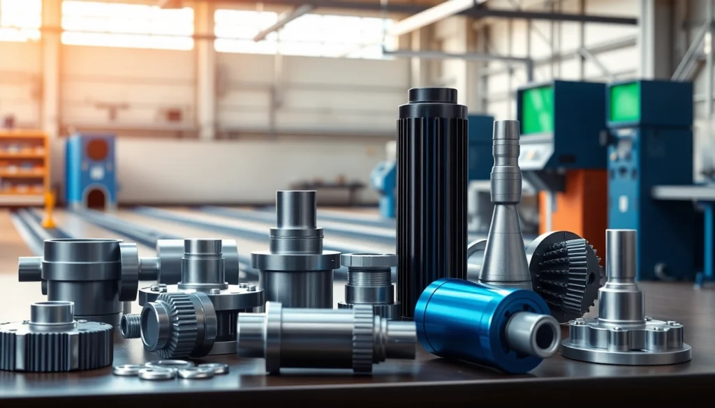 Bowling parts for Brunswick showcased in a professional workshop setting.