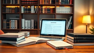 Traducteur allemand certifié travaillant sur des documents et des outils