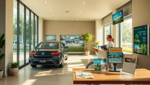 Kuching rent a car office showcasing friendly service and local travel information.