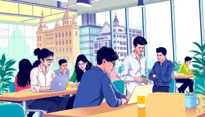 Showcasing startup kolkata with entrepreneurs collaborating in a vibrant co-working environment.