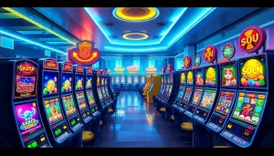 Pengalaman permainan online Birutoto yang seru dengan mesin slot berwarna-warni dan antarmuka digital yang aman.