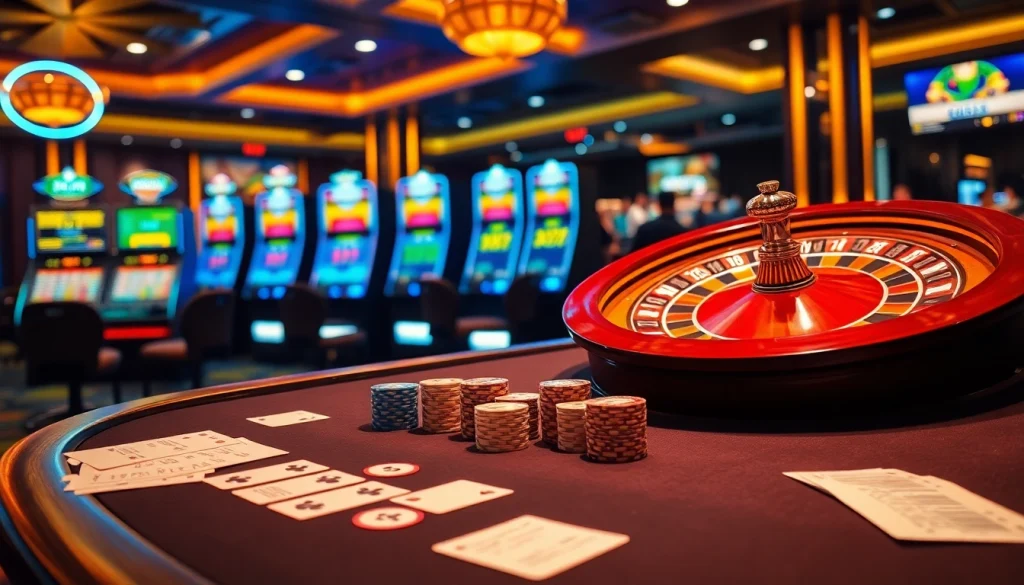 Engaging scene of jeetbuzz bangladesh highlighting poker chips and roulette for online gamblers.