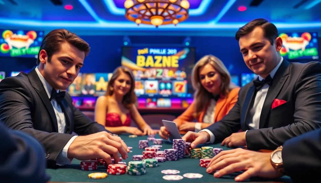 Check out the best online casinos for Canada featuring a high-stakes poker game and vibrant atmosphere.